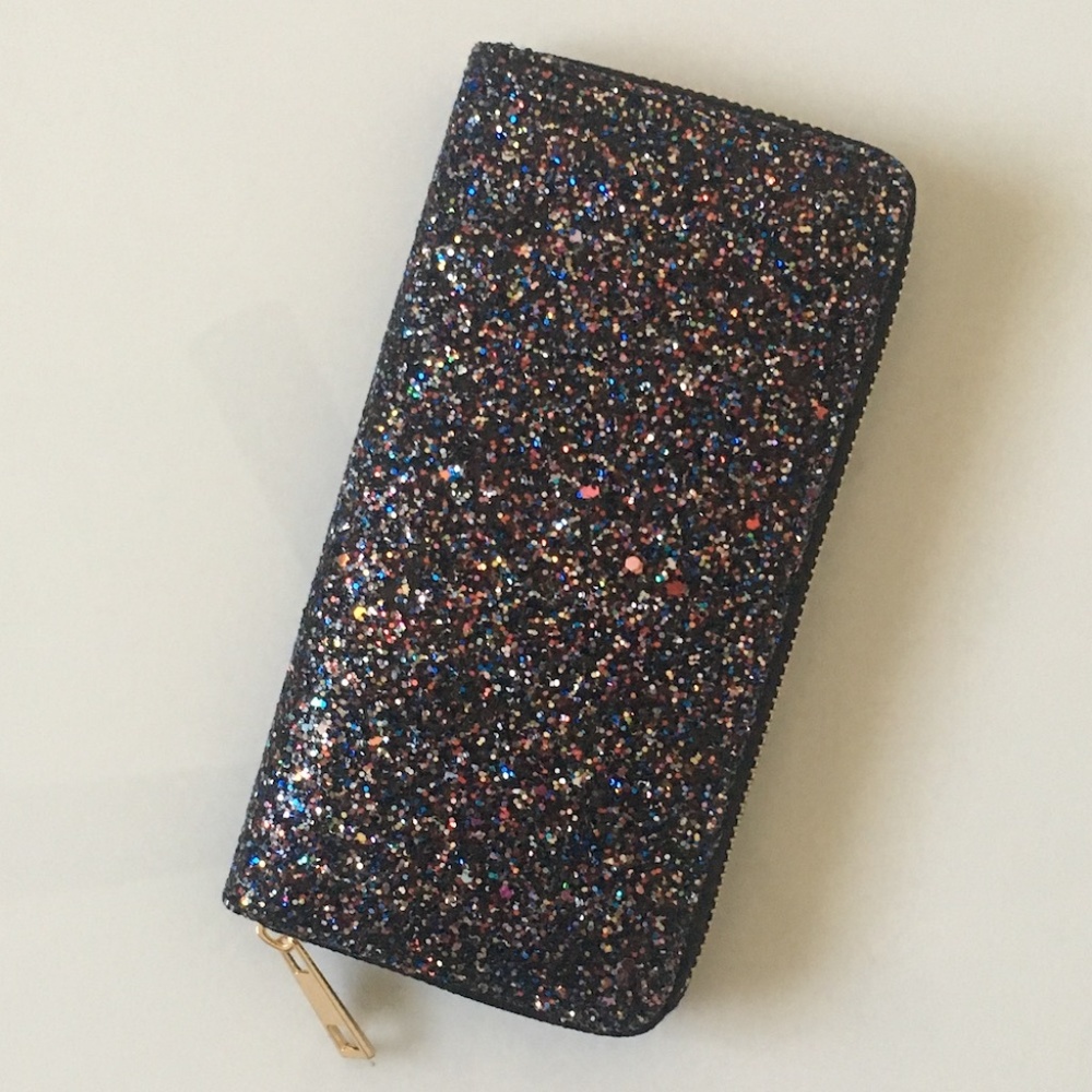 Glitter Bling Wallet (Black)